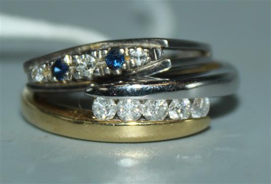 Two 18ct gold dress rings